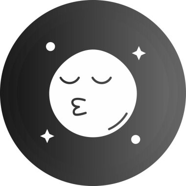 Ay vektör simgesi. Beyaz arkaplanda izole edilmiş biçim vektör simgesi, ay simgesi.