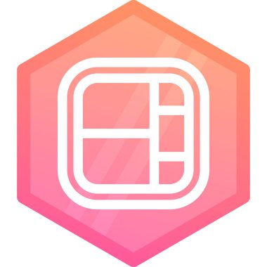 Altıgen simgesi. Web ve uygulamalar için bir vektör sembolünün moda illüstrasyonu