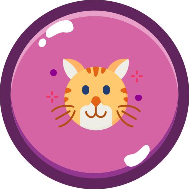 kedi web simgesi, basit illüstrasyon