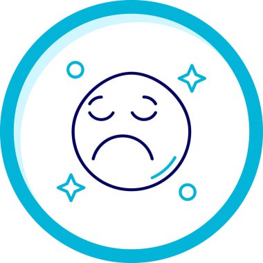 modada izole edilmiş arka planda hüzünlü simge