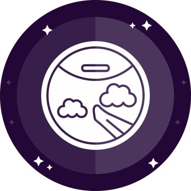 Ay vektör simgesi modern basit illüstrasyon