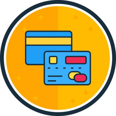 Kredi kartı ikonu vektör illüstrasyonu