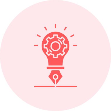 Bir ampul simgesinin vektör illüstrasyonu