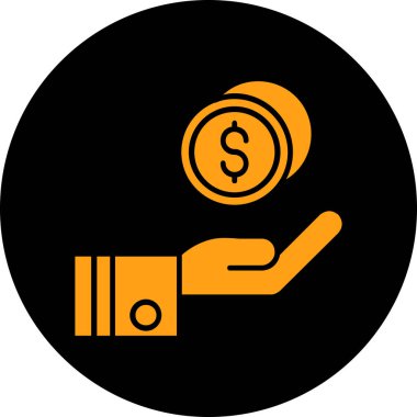 İş ve finans simgesi parasının vektör illüstrasyonu