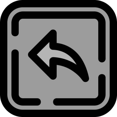 Ok sol vektör simge yuvarlak