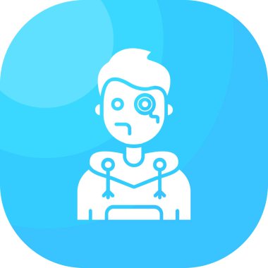 Mavi maskeli bir kadının vektör çizimi