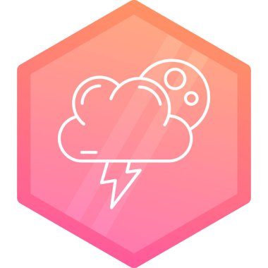 Vektör yıldırım simgesi. vektör illüstrasyonu