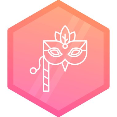 Modern b 'nin vektör illüstrasyonu maske simgesinden yoksun