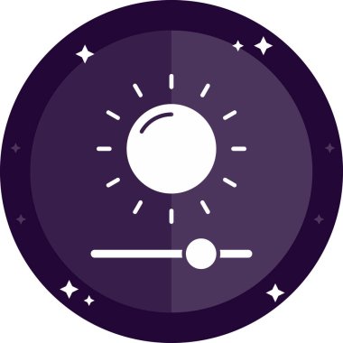 Ay ve yıldızlar simgesi, vektör illüstrasyonu