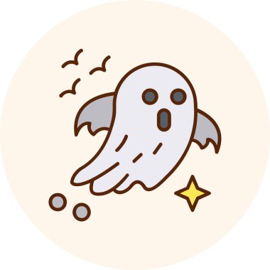 hayalet simgesi vektör illüstrasyonu