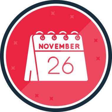 Kasım 29, Kasım illüstrasyon, vektör takvimi