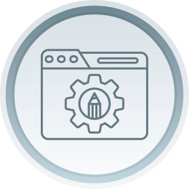 Yumuşak mavi arkaplanda izole edilmiş modayı takip eden web tarayıcı simgesi