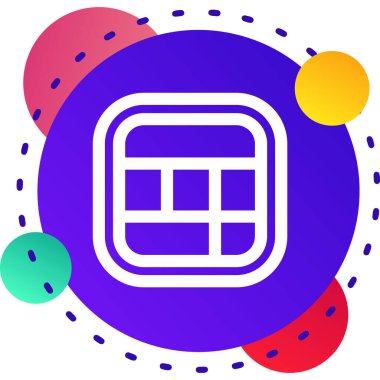 Beyaz arka planda izole edilmiş çikolatalı bisküvi ikonu rengi. Değişken rastgele dinamik şekiller. vektör illüstrasyonu