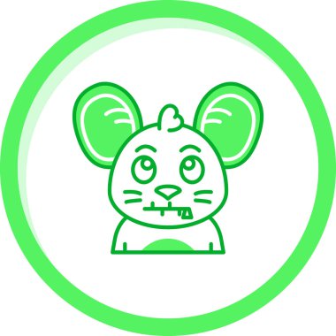 Fareli şirin bir kedi. Hayvan konsepti ikonu. Basit vektör illüstrasyonu.