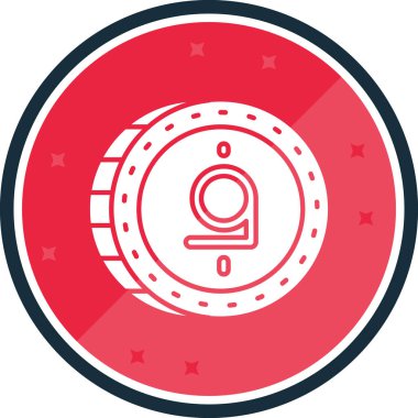 Yuvarlak bir simgenin vektör illüstrasyonu