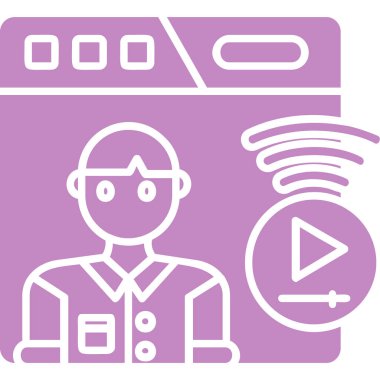 Elinde radyo tutan şapkalı bir adamın vektör çizimi