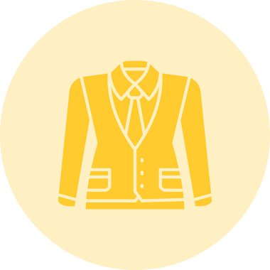 Ceket. Web simgesi basit illüstrasyon