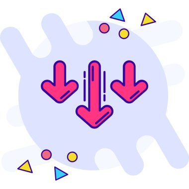 Beyaz arkaplanda simge olan renk oku