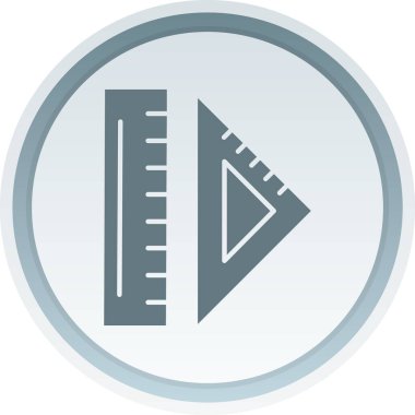 Benzersiz cetvel vektör simgesi