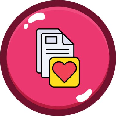 belge simgesi vektör illüstrasyonu