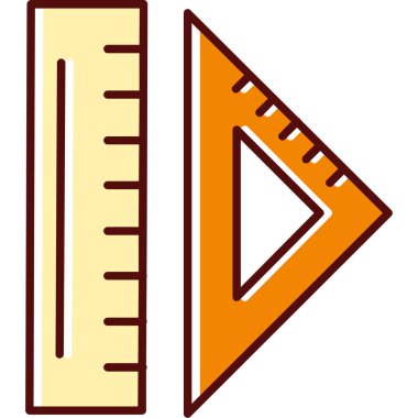 Bir cetvelin vektör illüstrasyonu