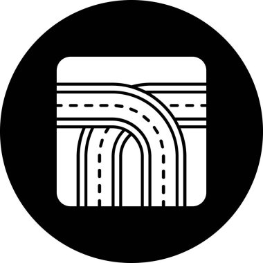 Yol simgesi vektör illüstrasyonu