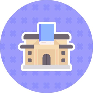 Bina inşaat simgesi düz biçimli