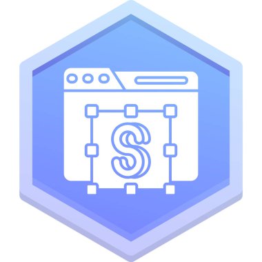 Dolar para makinesi simgesi ana hatlarıyla doldurulmuş