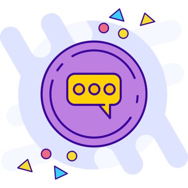 Sohbet simgesi vektör illüstrasyonu