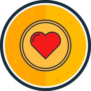 kalp simgesi, vektör illüstrasyon tasarımı