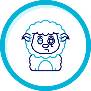 Vektör illüstrasyonu, sevimli çizgi film simgesi