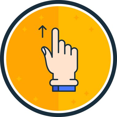 işaret parmağı simgesi - taslak biçimi