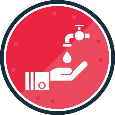 Su musluğu simgesinin vektör illüstrasyonu