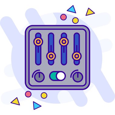 denetim paneli renk ikonu vektör illüstrasyonu