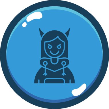 Cadılar bayramı kızı. Basit resimleme