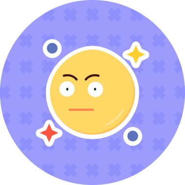 Çizgi biçiminde yabancı emoji yüzü simgesi