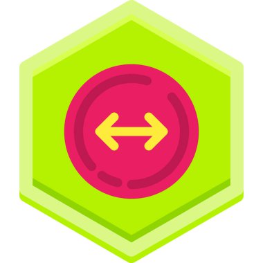 Yeşil ve pembe bir ikonun vektör illüstrasyonu