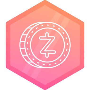 Zzzcrypto para zincire blok simgesi doldurulmuş ana hat biçiminde