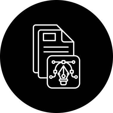 Belge simgesinin vektör illüstrasyonu