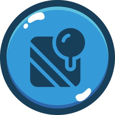 Mavi bir simgenin vektör illüstrasyonu