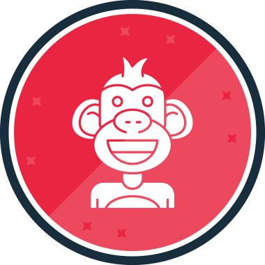 maymun ikon vektör illüstrasyonu