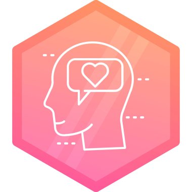 Beyaz arkaplanda izole edilmiş konuşma baloncuğu simgesi olan renk kalbi. Sevgililer günü ve düğün sembolü. Sevgililer günü tabelası. Değişken rastgele dinamik şekiller. vektör illüstrasyonu