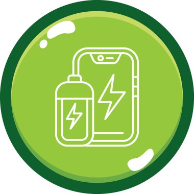 Moda Biçimli Batarya Simgesi İzole Arkaplan