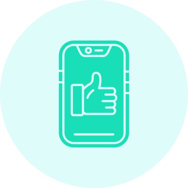 Akıllı telefon simgesinin vektör illüstrasyonu