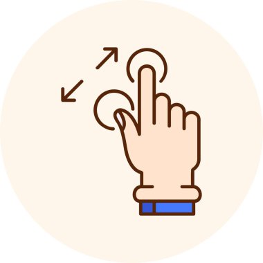 Parmak dokunuşu ikonu. beyaz üzerinde izole edilmiş parmak dokunun jest vektör rengi