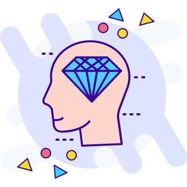 Taslak biçiminde elmas mücevher simgesi