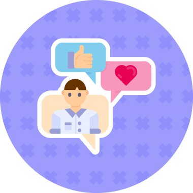 Konuş. Web simgesi basit illüstrasyon