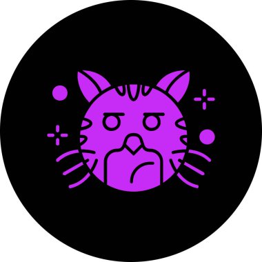 kedi simgesi vektör illüstrasyonu