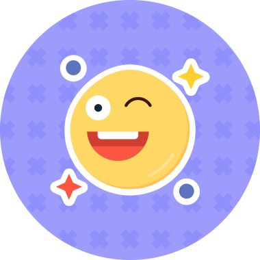 İçi doldurulmuş emoji yüz simgesi - özet biçimi