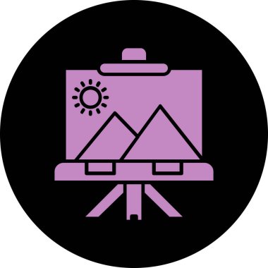 Bir fotoğraf makinesi simgesinin vektör illüstrasyonu